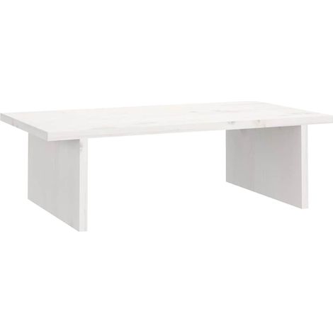vidaXL Soporte de monitor madera maciza de pino blanco 50x27x15 cm (1/2)