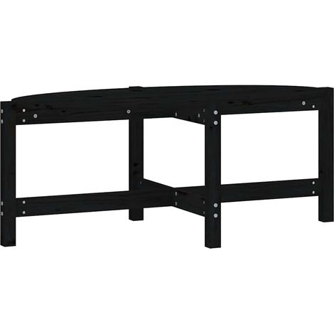 Maison Exclusive - Tavolino da Salotto Nero 118x63x45 cm in Legno Massello di Pino (1/5)