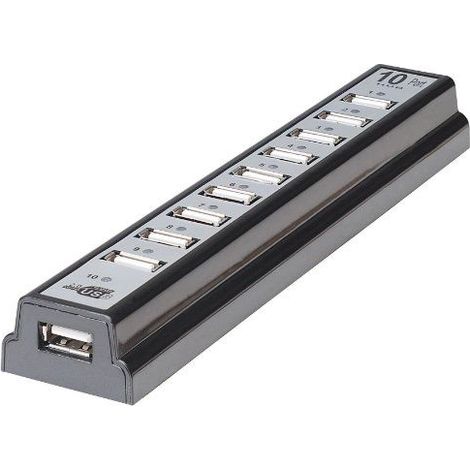MANHATTAN USB-HUB 10-Port USB 2.0 Desktop Hub schwarz (1/5)