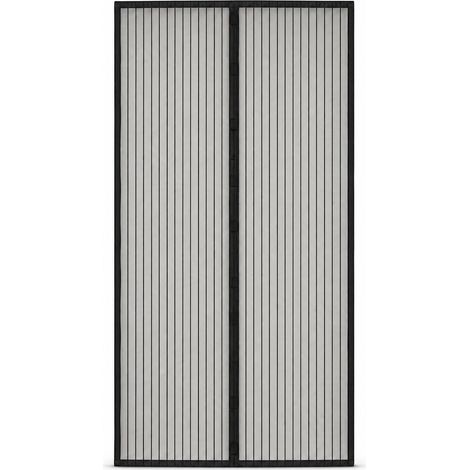 Magnetic Fly Screen Curtain without Drilling Bedroom Black 100x210 cm (1/5)