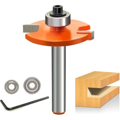 ScheibennutfräSer 8mm Schaft, 4mm Schnitttiefe Nutfräser, mit 2 Einstellbaren Lager, Fräser für Oberfräse Präzise Nut- und Rillenfräserarbeit an Holz, für Holzkekse 00,10 und 20 (1/5)