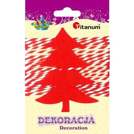 Albero di Natale in feltro rosso