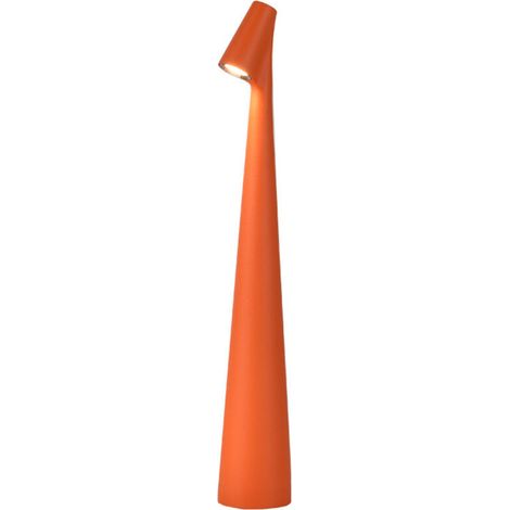 Lampe de table sans fil étanche, adaptée aux chambres, aux salons et aux tables de chevet, avec 3 niveaux de luminosité (couleur orange, 1 pièce). (1/5)