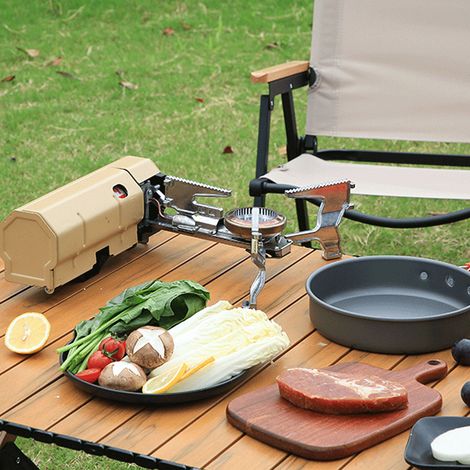 Réchaud de pique-nique 2600W, facile à utiliser, Portable et pliable, pour Camping en plein air, Cassette, pour sac à dos et randonnée (1/5)