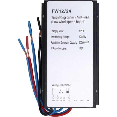 12V/24V 300W/600W MPPT-Laderegler für Windkraftanlagen, IP67 wasserdichter Generatorregler (1/5)