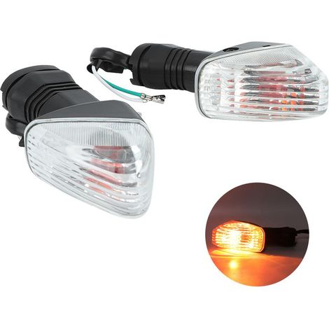 Clignotants moto pour KAWASAKI ZX 6R, accessoires de modification (Noir et Blanc) (1/5)