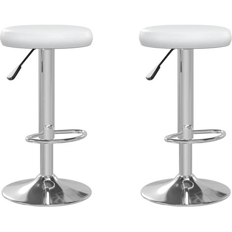 Maison Exclusive - Barhocker 2 Stk. Weiß Kunstleder