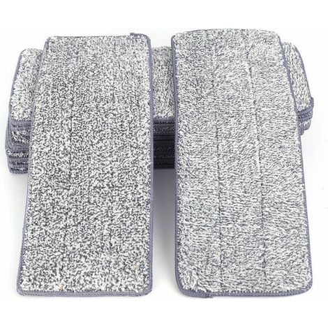 Balai À Rotation 360° - Seau À Essorage Automatique - Lot De 10 Lingettes En Microfibre - Pour Sol Dur (1/5)