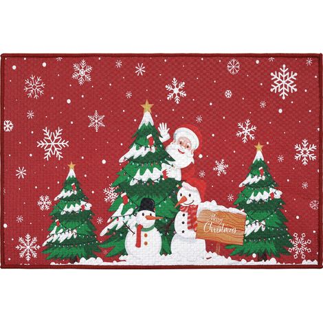 Doormat Set - Cross Woven - Red, 40x60cm+40x120cm - for Doorway, Hallway, Entrance (1/5)