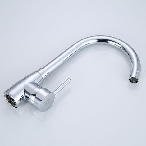 Robinet de cuisine pivotant à 360° avec réglage de l'eau chaude et froide pour évier de cuisine, robinet de lavabo de salle de bain, robinet Kaiping, robinet antique, embout en cuivre, té (1/4)