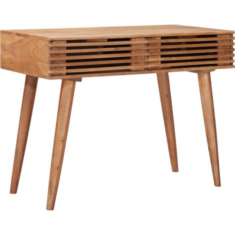 vidaXL Handmade Desk Teak Brown Solid Acacia Wood 100 x 48 x 76 cm