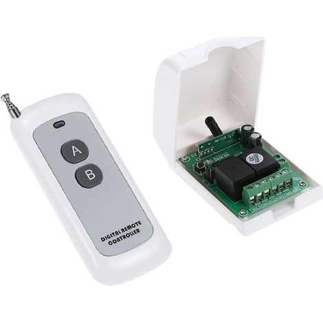 Smart Home 433 MHz RF DC 12 V 2CH Code d'apprentissage Télécommande sans Fil Relais Relais Récepteur Émetteur Système de Commutateur à Distance Universel et Télécommande Longue Porteuse RF 5 (1/5)
