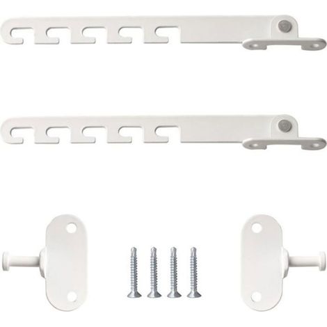 Entrebailleur Fenetre - 18 cm - Sans Perçage - Pour Régler Ouverture Fenêtre - Lot de 2 (1/4)