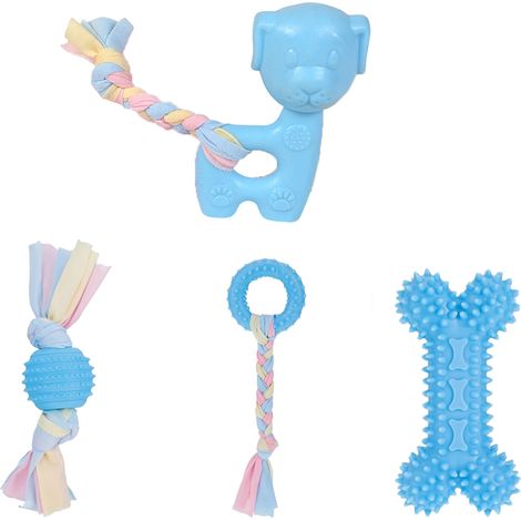 Jouet Pour Chien - Anneau Interactif En Coton Et Corde - Jouet À Ronger Pour Chiots Et Chiens Moyens - Lot De 4 (1/5)
