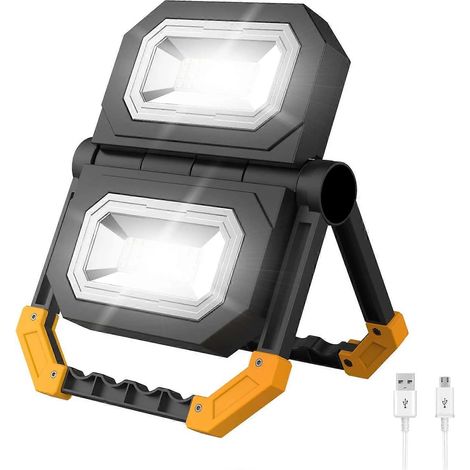Projecteur LED rechargeable 5000 mAh IP65 USB pliable portable (1/5)