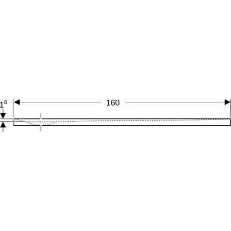 Receveur rectangulaire Geberit Olona Blanc 160x80cm - GEBERIT 550.773.00.1 (1/2)