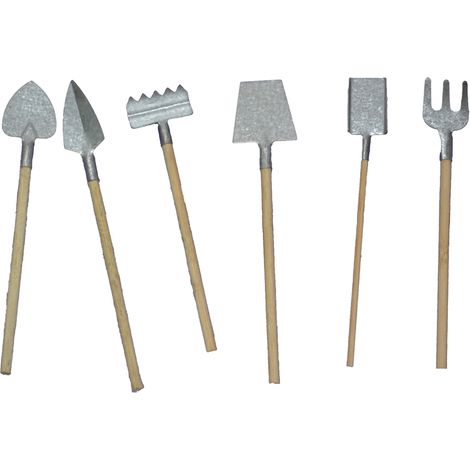 Set 6 attrezzi per contadini ideale come decorazione per presepe natalizio. (1/2)
