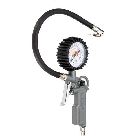 Manometro Pistola Aria Per Compressore Gonfiaggio Pneumatici Ruote Auto Psi Bar