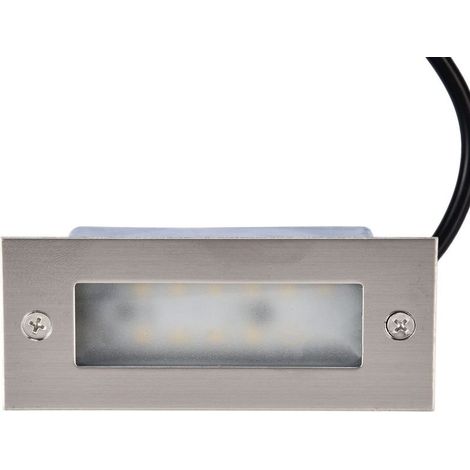 Lumière marche étanche – rectangle – acier inoxydable – paysage / escalier / clôture – intérieur/extérieur – jardin / passerelle / cour / chemin – 110-220V (1/5)