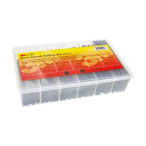Gaine thermorétractable 3M, Dia. mm Noir, 150mm ( Prix pour 1 )