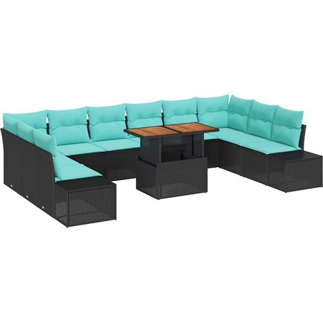 Set da Pranzo per Giardino 11 pz 10-Numero di posti vidaXL (1/5)