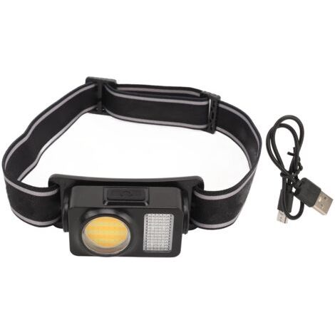 Lampe frontale LED rechargeable, multifonctionnelle et réglable, idéale pour la pêche et la course à pied. Elle offre une lumière LED intense et est rechargeable par USB. Parfaite pour la pêche et la (1/5)