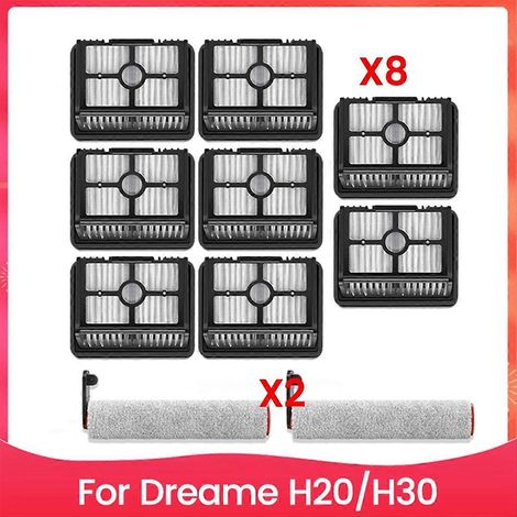 Ersatzwalzenbürsten-Set und Filter für H30 Staubsauger, komplettes Wartungszubehör, kompatible Ersatzteile, effizientes Reinigungsset, neutrale Farbe, für den Hausgebrauch. (1/5)