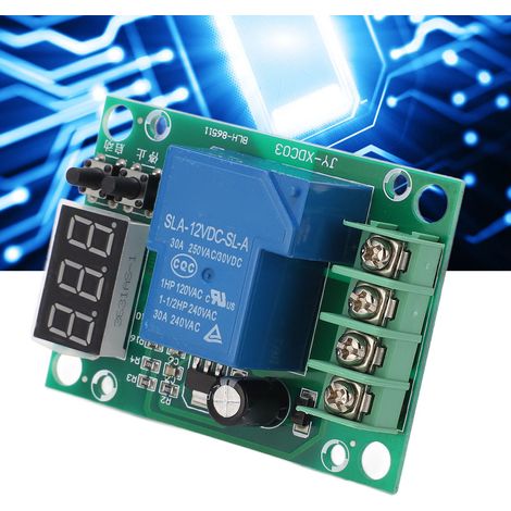 12V-Batterieladegerät-Steuerplatine mit Digitalanzeige, automatischem Batterieladesteuerungsmodul, Stromausfallschutzmodul (1/5)