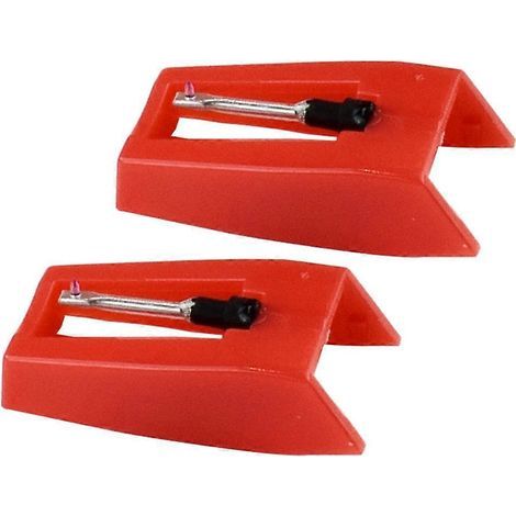 paire de stylets rouges vintage pour gramophone, pièce de rechange pour platine vinyle-1.80X1.50X0.50CM-Red (1/4)