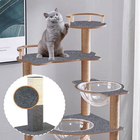 Tapis griffoir autocollant pour chat - Découpable - Résistant à l'usure - Protection pour canapé (30 x 100 cm) - Kaki - 30 x 100 c (1/3)