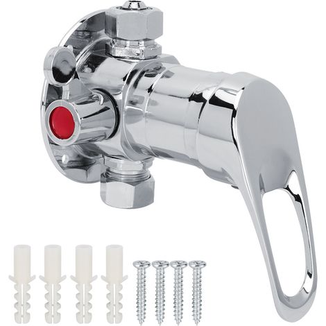 Pommeau de douche solaire en alliage de zinc, mitigeur de salle de bain multifonctionnel à 3 voies, G1/2 po (1/5)