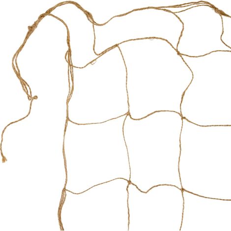 La Cordeline Rete da remare in iuta naturale, 180 x 180 cm, supporto per piante rampicanti, traliccio giardino orto, per cetrioli, piselli, pomodoro, marrone (1/5)