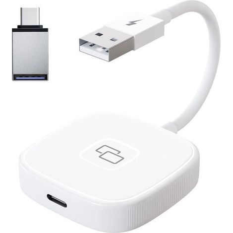 HOXILEELEOAdaptateur Carplay - HELLOVE - THT-020-7 - Sans fil - Miroir d'écran - Plug and Play (1/4)