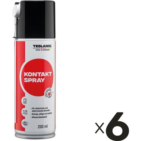 TESLANOL 26025 Spray contact T6, 200 ml, 6 pièces