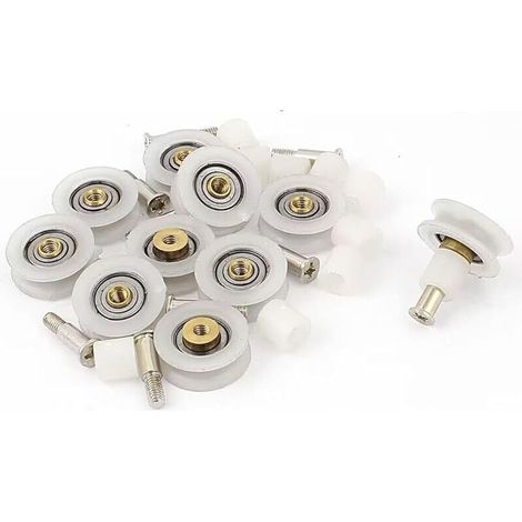 Lot de 8 glissières de tiroir en plastique POM de 22,5 mm - Roulettes de positionnement de tiroir pour meubles - Pièces de rechange (1/5)