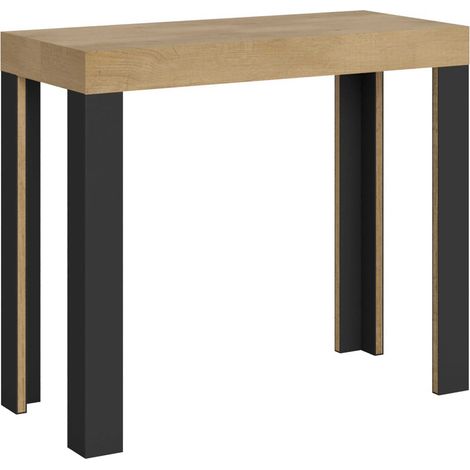 Tavolo consolle "Rimini" allungabile in legno per sala da pranzo -Allungabile fino a 300 cm / Classic / Quercia (1/5)