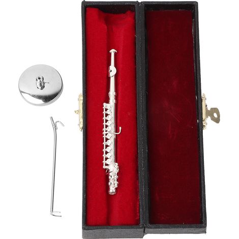 Flûte Miniature Cuivre 11cm Modèle Instrument Musical Décoration Maison Cadeau (1/5)