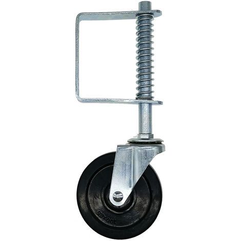 4inch Ressort de Roue de Porte en Caoutchouc, Roulette pivotante pour Transport Industriel, Capacité de Charge de 110 LB (1/5)