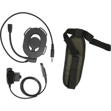 Écouteur unilatéral réglable pour casque militaire avec bouton PTT U94 pour Baofeng UV9R UV9R PLUS UVXR BF9700 (noir)