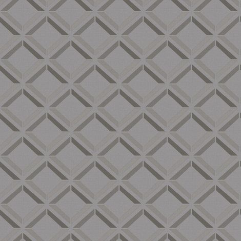 Holden Decor Lana Geo Grey Wallpaper Geometric Metallic Effect Paste The Wall