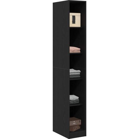 Maison Exclusive - Guardaroba Rovere Nero 30 x 50 x 200 cm Legno multistrato