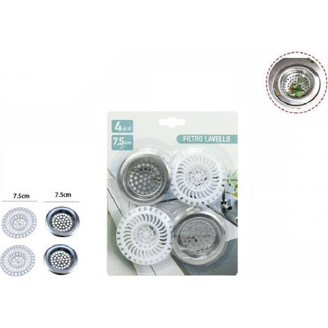 Set 4 Filtres Laveuse Cuisine Salle De Bain Douche évacuation Lave-vaisselle 40104 Plastique Acier