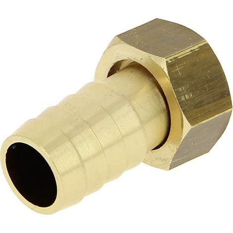 Somatherm – Embout laiton cannelé 16mm femelle 1/2' – Raccord pour tuyau polyéthylène – Écrou mobile pour installation facile (1/2)