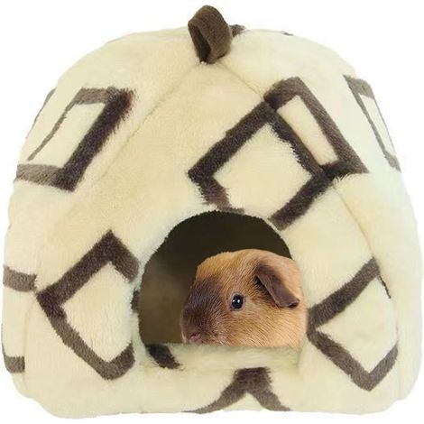 Maison Abri Pour Rongeurs - Lit Chauffant En Coton - 16 x 16 cm - Pour Cochons D Inde Chinchillas Hérissons Lapins Nains - 1 Pièce (1/5)