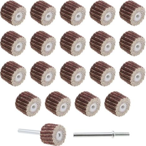 20 Roues Lamelles 80 Grain Outil Rotatif Mandrin (1/4)