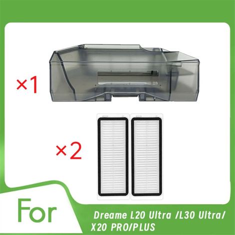 Bac à poussière avec 2 filtres pour aspirateur robot L20 Ultra / L30 Ultra / X20 PRO / PLUS, accessoires de remplacement (1/4)