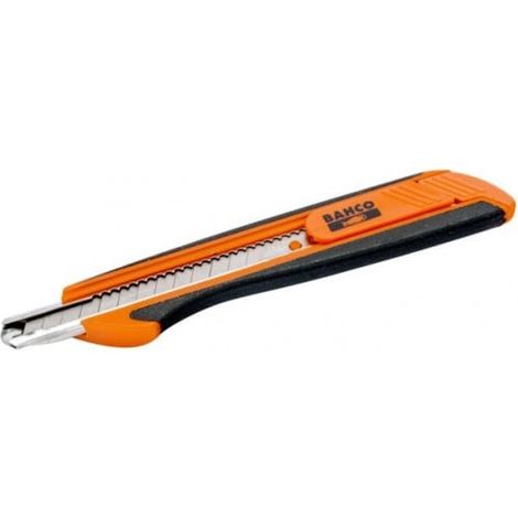 BAHCO - Cutter à segments cassants avec revêtement plastique TPE et lame de 9 mm