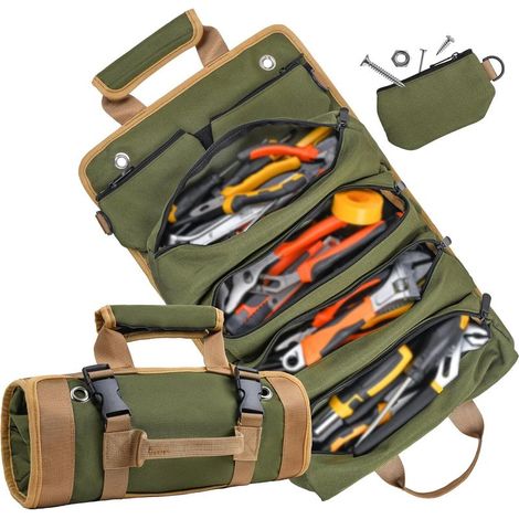 Sac à outils de jardinage multifonctionnel — Sac d'électricien enroulable pour le rangement des outils de quincaillerie (1/5)