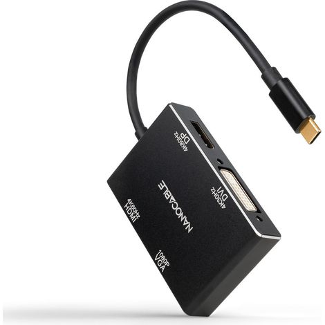 Convertitore Usb-c A Hdmi/dvi/dp/vga Nanocable 10.16.4307 (1/2)
