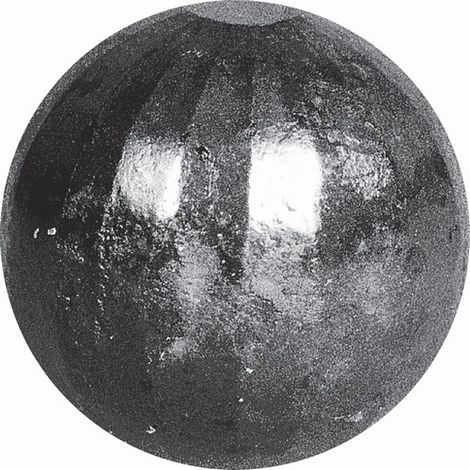 Boule pleine martelée à facettes - Diamètre Ø60mm - Non percée - Fer forgé - À souder - DECO FER FORGE